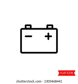 Car battery outline icon vector eps10.