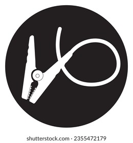 Car Battery power jumper cable icon vector illustration simple design