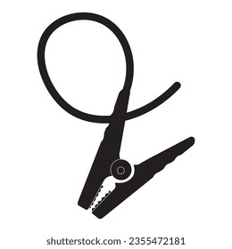 Car Battery power jumper cable icon vector illustration simple design