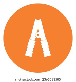 Car Battery power jumper cable icon vector illustration simple design
