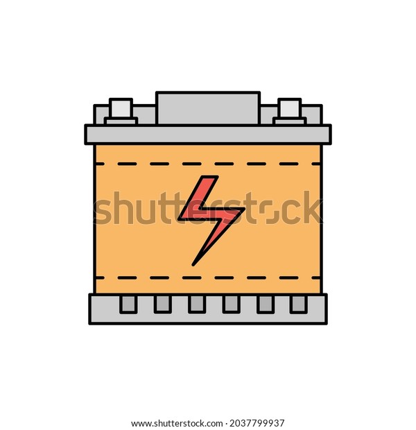 car battery, power, car line icon\
colored. element of car repair illustration icons. Signs, symbols\
can be used for web, logo, mobile app, UI,\
UX