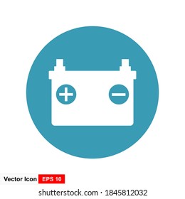Icono de la señal de la batería del coche, ilustración vectorial. Estilo de diseño plano