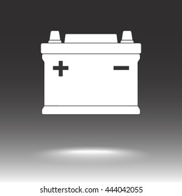 Car battery sign icon, vector illustration. Flat design style 