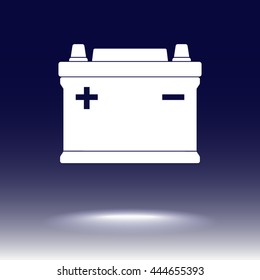 Car battery sign icon, vector illustration. Flat design style 