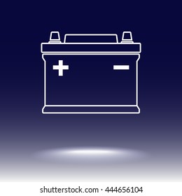 Car battery sign icon, vector illustration. Flat design style 