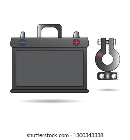 car battery simple vector illustration 

