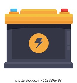 Car battery is supplying electricity for starting the engine