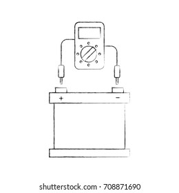 car battery with tester device electrical equipment