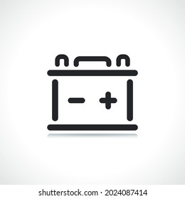 car battery thin line icon