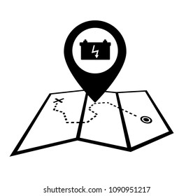 car battery vector icon