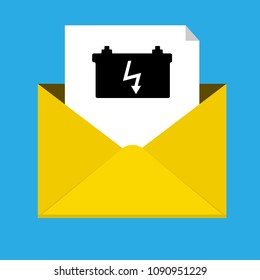 car battery vector icon