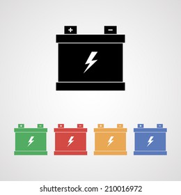 Car battery. Vector icon
