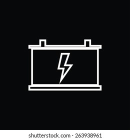 car battery vector icon