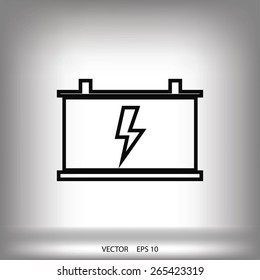 car battery vector icon