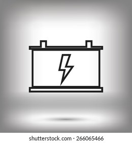 car battery vector icon