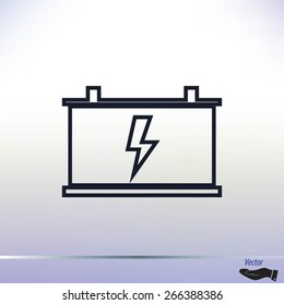 car battery vector icon