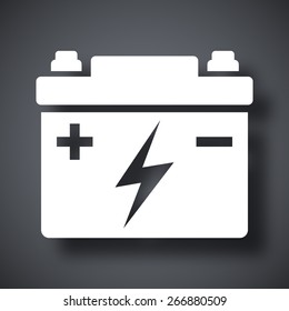 Car battery vector icon
