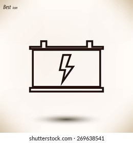 car battery vector icon