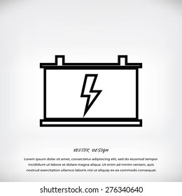 car battery vector icon