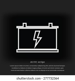 car battery vector icon