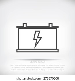 car battery vector icon