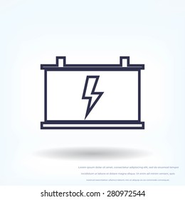 car battery vector icon