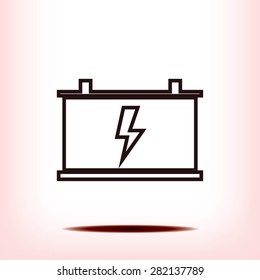 car battery vector icon