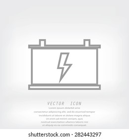 car battery vector icon