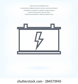 car battery vector icon