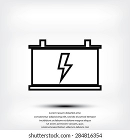 car battery vector icon