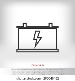 car battery vector icon