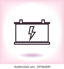 car battery vector icon