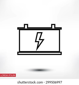 car battery vector icon
