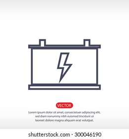 car battery vector icon