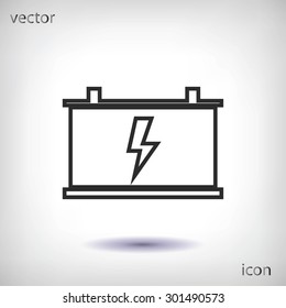 car battery vector icon