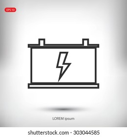 car battery vector icon