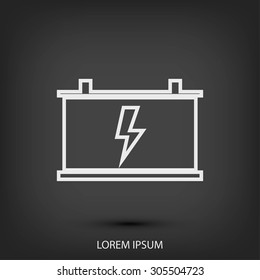 car battery vector icon