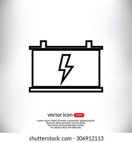 car battery vector icon