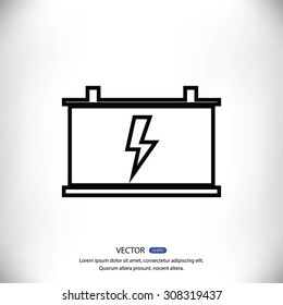 car battery vector icon