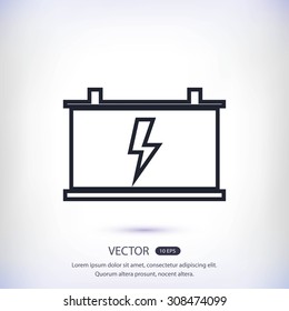 car battery vector icon