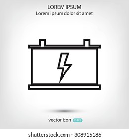 car battery vector icon
