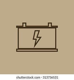 car battery vector icon