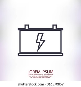 car battery vector icon