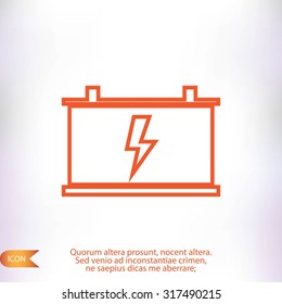 car battery vector icon