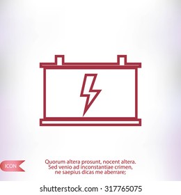 car battery vector icon