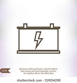 car battery vector icon