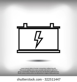 car battery vector icon
