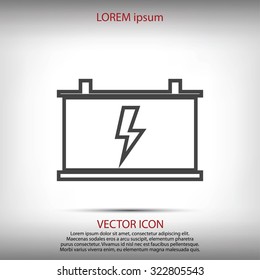 car battery vector icon