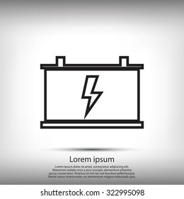 car battery vector icon