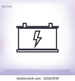 car battery vector icon